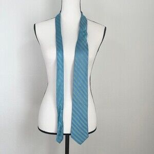Nautica 100% Silk Striped Men’s Tie. Blue and Green